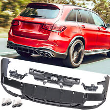 For Mercedes-Benz GLC X253 2016-2022 AMG63 Style Rear Bumper Diffuser W/ Exhaust picture