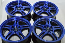 15 blue wheels rims Yaris Prius C Forenza Spectra Rio Mirage Civic 4x100 4x114.3 picture