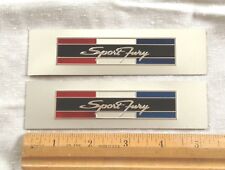 MINT NOS 1964 Plymouth Sport Fury 383 426 inside door panel insert emblem pair picture
