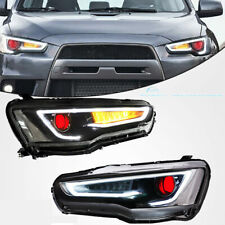 Devil Eyes LED Halo Projector Headlights w/D2S Fit 08-17 Mitsubishi Lancer EVO X picture