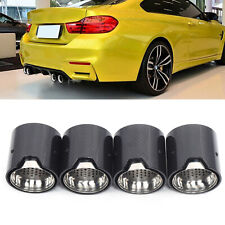 4* Carbon Fiber Exhaust Muffler Tips Pipe Glossy for BMW M2 M3 M4 Exhaust Pipe picture