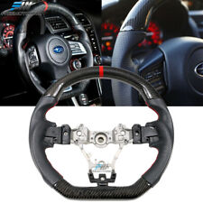 Fits 15-21 Subaru WRX & STI Steering Wheel CF&Perforated Leather&Stitching&Line picture