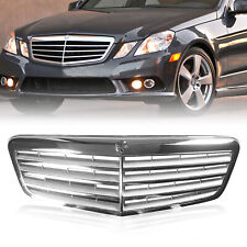 Fits 2010 2012 2013 Mercedes Benz E350 E400 Front Upper Grille Hood Grill Chrome picture