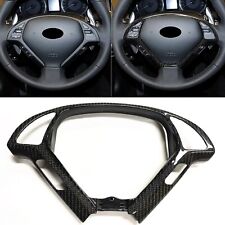Black Steering Wheel Trim For Infiniti G37 EX37 G25 Q40 Carbon Fiber Replacement picture