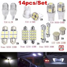 14Pc Car LED Light Interior Package Kit For T10 36mm Map Dome License Plate Lamp picture