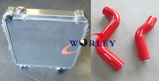 Alloy Radiator&Red Hose For Toyota Hilux surf KZN130 1KZ-TE picture