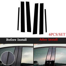 6x Gloss Black Door Pillar Posts Cover Trim For Infiniti G35 G37 2002-2013 Sedan picture