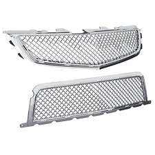 New Chrome Front Upper & Lower Grille For Cadillac CTS CTS-V 2009-2014 Honeycomb picture
