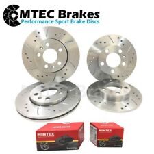 FRONT REAR DRILLED GROOVED BRAKE DISCS FOR VOLVO 850 T5-R & MINTEX PADS picture