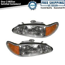 Headlight Set Fits 1997-2002 Ford Escort 1997-1999 Mercury Tracer picture