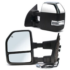 Tow Mirrors For 99-07 Ford F250 F350 F450 Super Duty Power Heated Signal Chrome picture