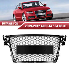 BLACK FRONT MESH RS4 STYLE BUMPER HOOD HEX GRILLE FIT 2009-2012 AUDI A4/S4 B8 8T picture