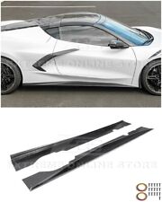 EOS Performance CARBON FLASH METALLIC Side Skirt Extension For 20-Up Corvette C8 picture