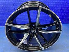 2020-2022 TOYOTA SUPRA 19X9 FRONT 10 SPOKE SILVER AND BLACK WHEEL RIM *CURBED* picture