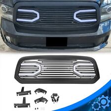 Front Big Horn Black Grille Shell With LED Light For 2013-2018 Dodge Ram 1500 picture