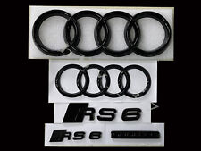 RS6 full Gloss Black Badges Package For Audi RS6 C8 2020-2023 Exclusive pack picture