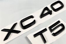BLACK XC40 + T5 FIT VOLVO XC40 REAR TRUNK NAMEPLATE EMBLEM BADGE LETTERS NUMBER picture