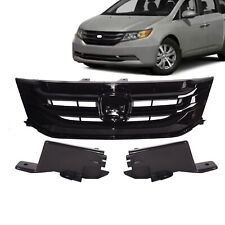 Front Upper Grille Assembly Gloss Black USA Fits 2014-2017 Honda Odyssey picture