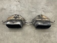 ⭐2009-2015 BMW 7-SERIES REAR EXHAUST DUAL CHROME TIP SET OF 2 LH RH OEM LOT2296 picture