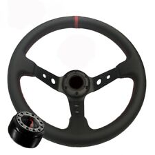 Fits Nissan 200SX Altima Maxima Hardbody Black Deep Dish Steering Wheel + Hub picture