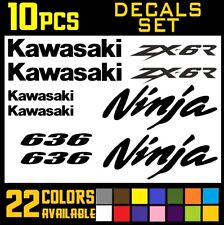 10 pieces   Decal Stickers set for Ninja Kawasaki Racing zx6r zx6 636 picture