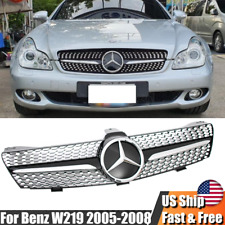 Diamond Grille Grill w/3D Emblem For Mercedes Benz W219 CLS500 CLS550 2005-2008 picture