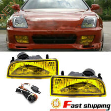 Fit 97-01 Honda Prelude 1997-2001 Yellow Bumper Fog Lights Lamp w/Switch Harness picture