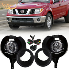 For 2005-2019 Nissan Frontier Metal Front Bumper Clear Fog Light Lamp w/ Wiring picture
