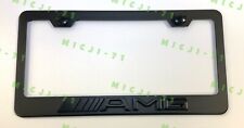 3D AMG Mercedes Benz Emblem Stainless Steel Black License Plate Frame Rust Free picture