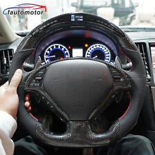 For Infiniti G35 G37 Carbon Fiber Leather LED Steering Wheel (Fit: INFINITI G37) picture