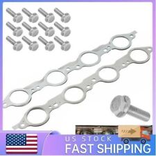 LS MLS Exhaust Manifold Header Gasket Pair W Bolts For LS1 4.8 5.3 5.7 6.2 6.0Rl picture