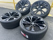 Black 20x9 Audi A5 S5 RS5 Rims 255/30/20 Tires A6 S6 A7 S7 Wheels 5x112 66.6 picture
