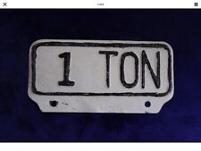 Vintage 1 Ton Truck Plate Topper Accessory Chevy Ford GMC Dodge Studebaker Ram picture
