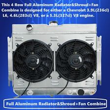 4 Row Radiator&Shroud+Fan For 1963-1968 Chevy Bel Air,Impala,Chevelle,Biscayne picture