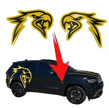 Yellow HellHawk Emblems fits wk2 Jeep Trackhawk Grand Cherokee Track Hawk picture