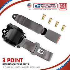 1X Universal 3 Point Retractable Gray Seat Belts For Suzuki Forenza 2004-2008 picture