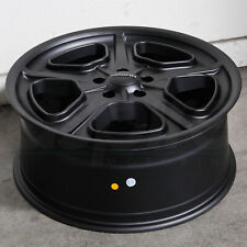 15x7 Satin Black Wheels Vision 147 Daytona 5x4.75/5x120.65 -7 (Set of 4)  83 picture