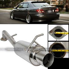 For 03-07 Corolla Stainless Steel Bolt On Axle Back Exhaust Muffler Chrome Tip picture