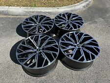 AUDI A6 A7 A8 S7 Q5 21” ORIGINAL FACTORY ALLOY MACHINED BLACK WHEELS (USED) picture