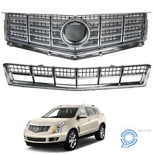 For 2013-2016 Cadillac SRX Front Bumper Upper+Lower Grille Chrome Grill Set picture