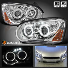 Clear Fits 2004-2005 Subaru Impreza LED Halo Projector Headlights Left+Right picture