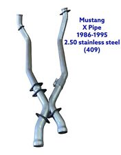 86-95 MUSTANG X PIPE FOR SHORTY HEADERS STOCK MANIFOLDS 2.50 STAINLESS STEEL 409 picture