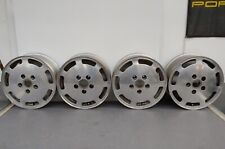 NICE SET OF 4 USED ORIGINAL GENUINE PORSCHE 928 7JX16 ET65 5X130 SLOTTED WHEELS picture
