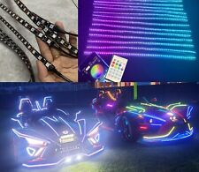 12PCS 4FT Clear IP65 Flexible LED CHASING Light Strips For Polaris Slingshot NEW picture