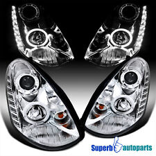 Fits 2005-2006 Infiniti G35 4D Sedan LED Halo Projector Headlights Lamps picture