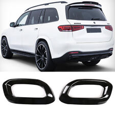 Black Steel Exhaust Muffler Tips Trim For 2020+ Mercedes GLC 300e 400d SUV Coupe picture