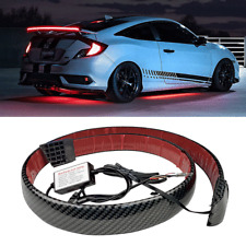 Carbon Fiber LED Car Tail Brake Light Strip Rear Spoiler Lip Trim Universal New picture