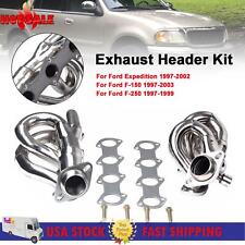 Tubular Shorty Exhaust Header Manifold Fit Ford Expedition 1997-2002 Fit F150 picture