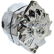 CHROME HIGH OUTPUT ALTERNATOR GM GMC CHEVY G VAN 1500 2500 3500 3-WIRE 200 AMP picture