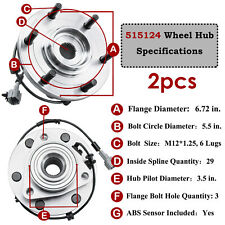 2PCS Front Wheel Hub Bearing for INFINITI QX56 08-12 Nissan Titan Armada 5.6L V8 picture